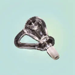 14 mm moški Handhold Glass Ash Catcher za bong 1 ustnik prozoren