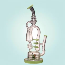 Lookah Spiral Recycler 15" bong z zobatim perkolatorjem – Zelena